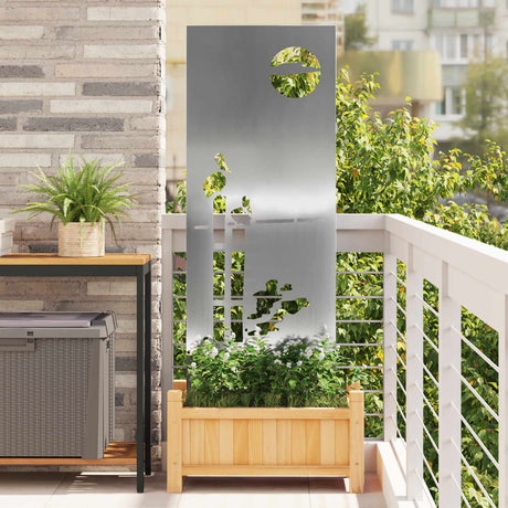 Vidaxl tuin privacy screen zilver 50 x 140 cm gegalvaniseerd staal