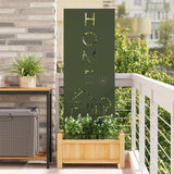 Vidaxl tuin privacy screen olijfgroen 50 x 140 cm koudgewalst staal