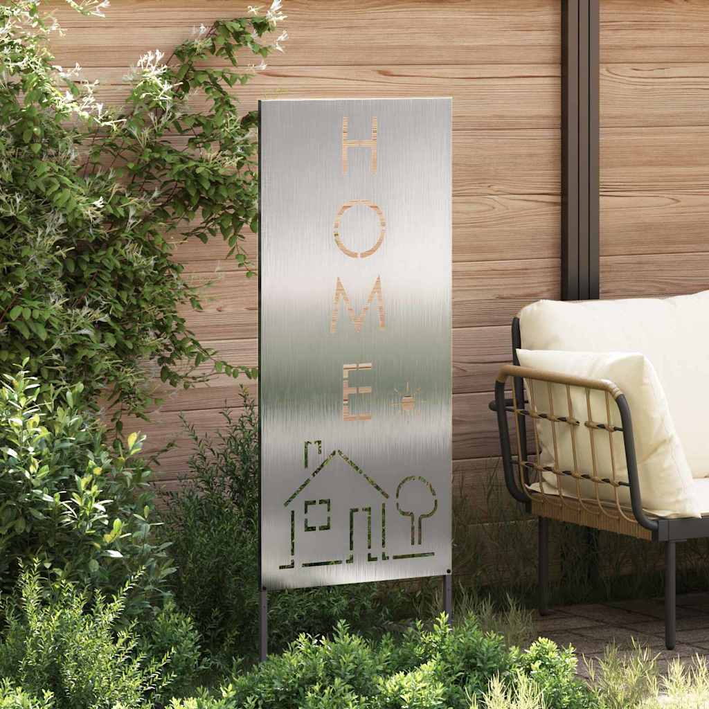 Vidaxl tuin privacy screen fretwerk zilver 50 x 140 cm roestvrij staal