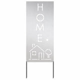 Vidaxl tuin privacy screen fretwerk zilver 50 x 140 cm roestvrij staal