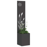 Vidaxl tuin privacy screen zwart 32 x 140 cm koudgewalst staal