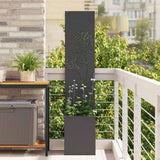 Vidaxl tuin privacy screen zwart 32 x 32 x 150 cm koudgewalst staal