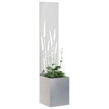 Vidaxl tuin privacy screen fretwerk zilver 32 x 140 cm roestvrij staal