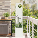 Vidaxl tuin privacy screen wit 32 x 32 x 150 cm koudgewalst staal