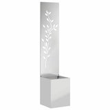 Vidaxl tuin privacy screen bloemen zilver 32 x 32 x 150 cm