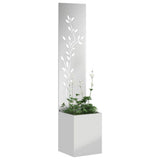 Vidaxl tuin privacy screen bloemen zilver 32 x 32 x 150 cm