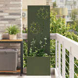 Vidaxl tuin privacy screen olijfgroen 50 x 140 cm koudgewalst staal