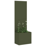 Vidaxl tuin privacy screen olijfgroen 50 x 140 cm koudgewalst staal