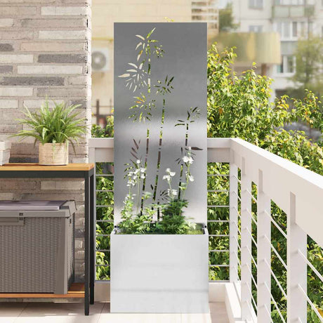 Vidaxl tuin privacy screen zilver 50 x 32 x 150 cm roestvrij staal