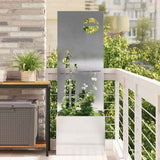 Vidaxl tuin privacy screen fretwerk zilver 50 x 140 cm roestvrij staal
