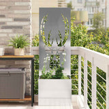 Vidaxl tuin privacy screen zilver 50 x 140 cm roestvrij staal