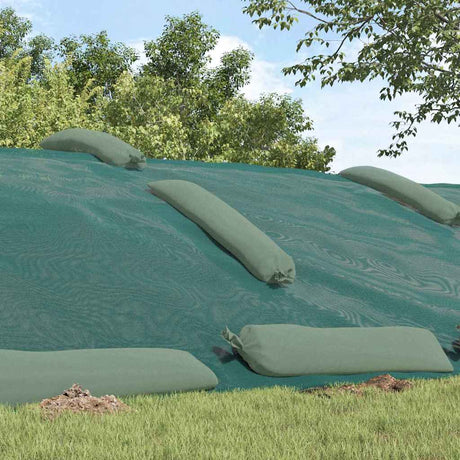 Vidaxl siloafdekking groen 10 x 5 m hdpe