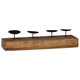 Vidaxl kaarsenhouder naturel 50 x 15 x 10 cm massief teakhout