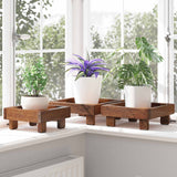 Vidaxl plantenstandaard 3 pcs bruin mahoniehout