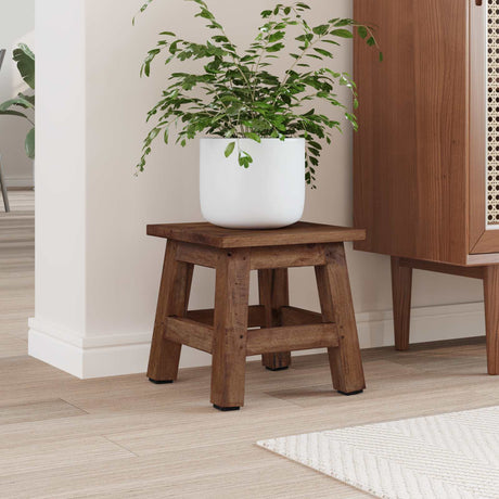 Vidaxl kruk naturel 26 x 26 x 26 cm mahoniehout