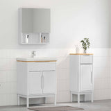 Vidaxl badkamermeubelset floro 2 st wit massief vurenhout