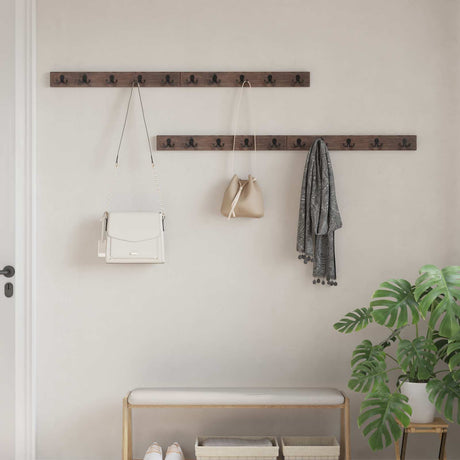 Vidaxl hanger bruin 60 x 7 x 8 cm massief gerecycled hout