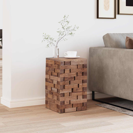 Vidaxl kruk naturel 29 x 29 x 48 cm massief gerecycled hout