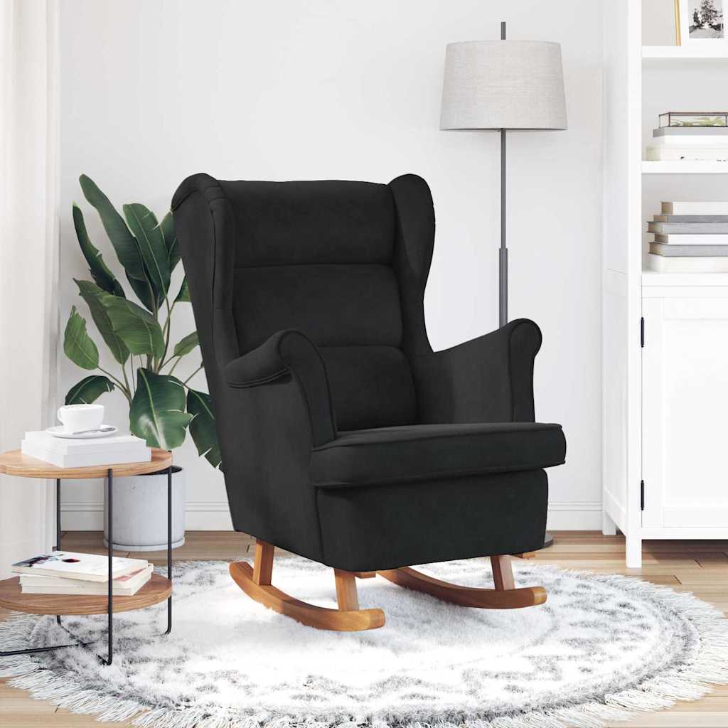 Vidaxl schommelstoel met kussen zwart 92 x 71 x 100 cm multiplex