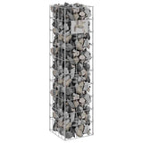 Vidaxl gabion kraan zilver 25 x 25 x 100 cm roestvrij staal