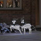 Vidaxl led rendieren 2 pcs koud wit stof