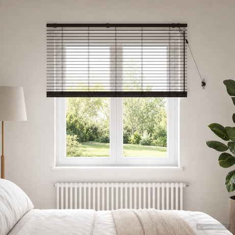 Vidaxl venetiaanse jaloezie donkerbruin 135 x 160 cm 35 mm