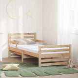 Vidaxl bedframe met uitklapbaar matras bruin 80 x 200 cm