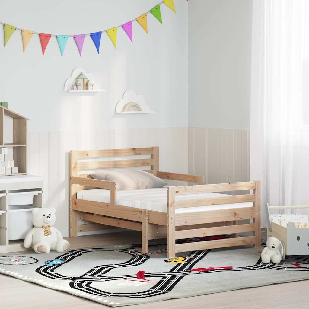 Vidaxl bedframe met uitklapbaar matras bruin 80 x 200 cm
