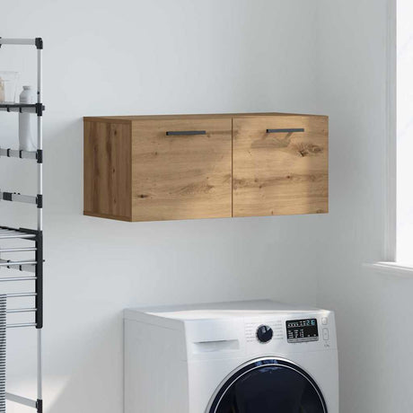 Vidaxl wandkast 80 x 36.5 x 35 cm bewerkt hout artisanaal eikenkleurig