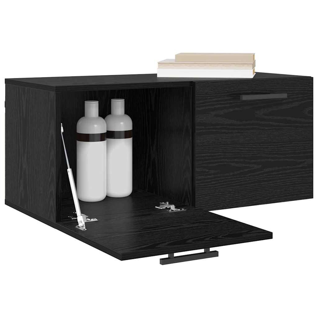 Vidaxl wandkast 80 x 36.5 x 35 cm bewerkt hout zwart eiken