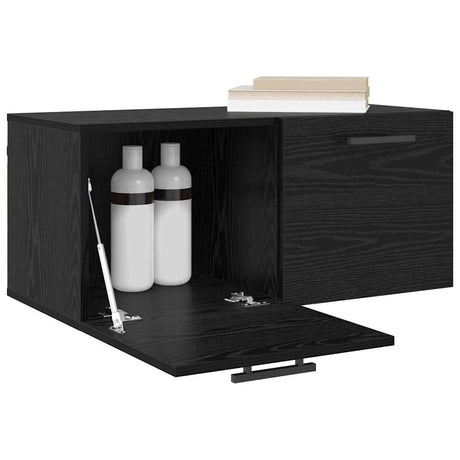 Vidaxl wandkast 80 x 36.5 x 35 cm bewerkt hout zwart eiken