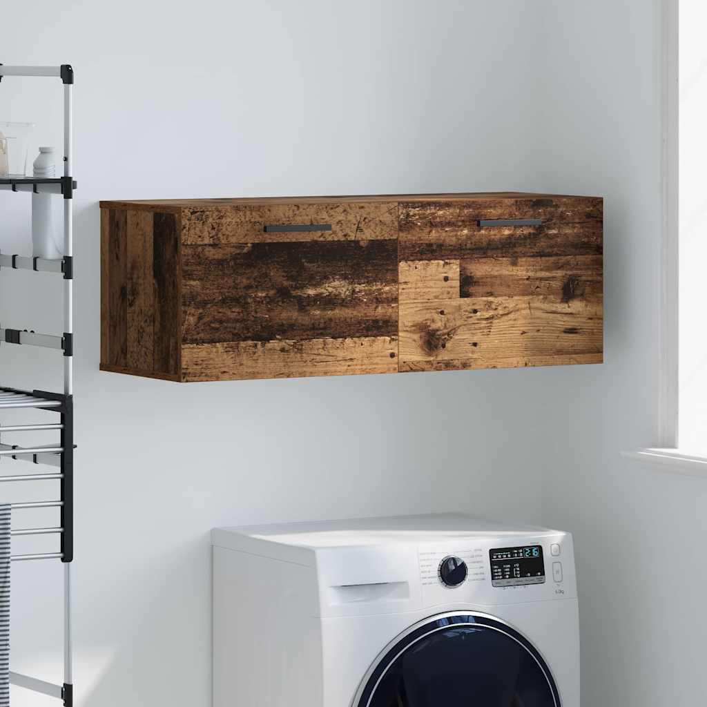 Vidaxl wandkast 100 x 36.5 x 35 cm bewerkt hout oud hout