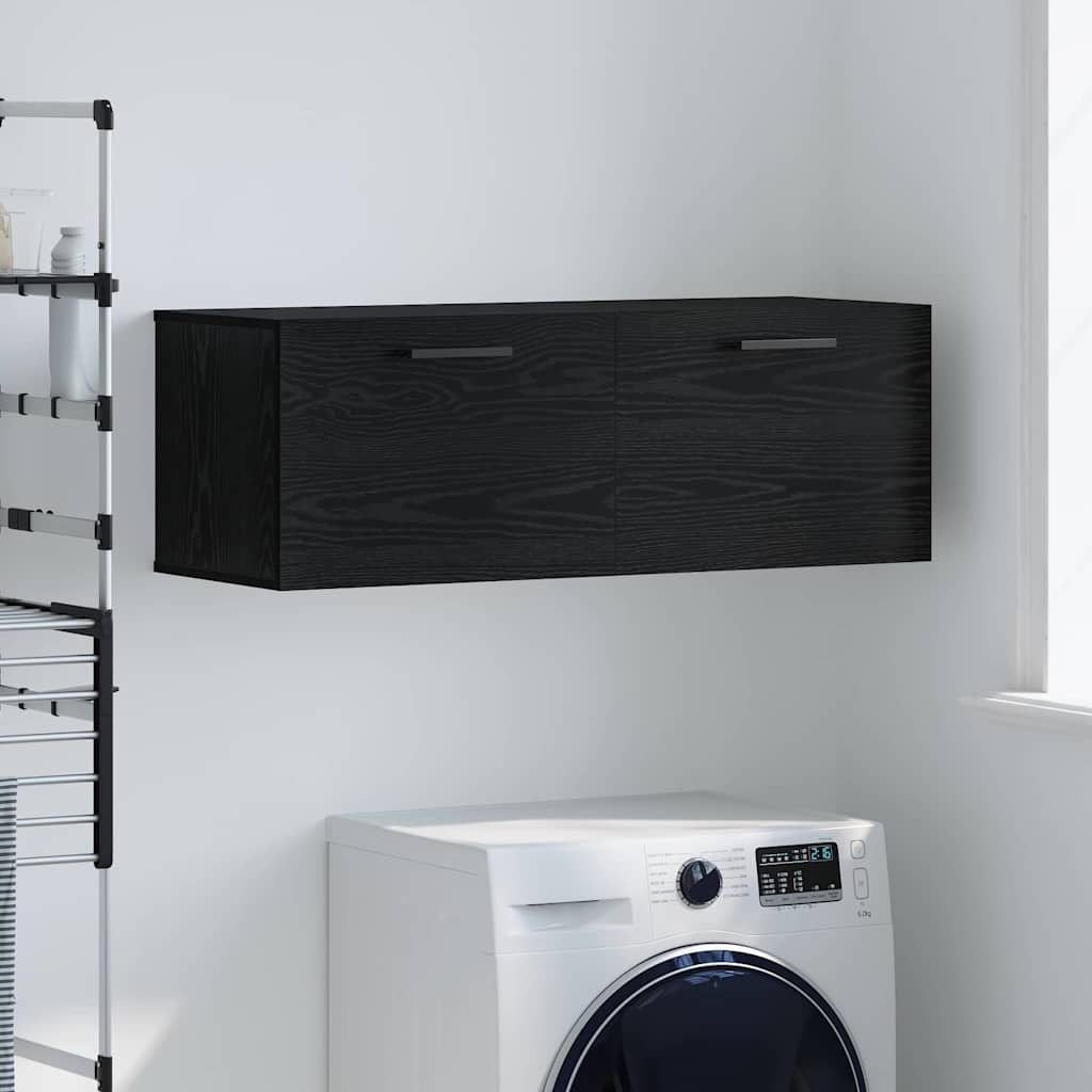 Vidaxl wandkast 100 x 36.5 x 35 cm bewerkt hout zwart eiken