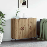 Vidaxl dressoir artisan eiken 89,5 x 34 x 80 cm bewerkt hout