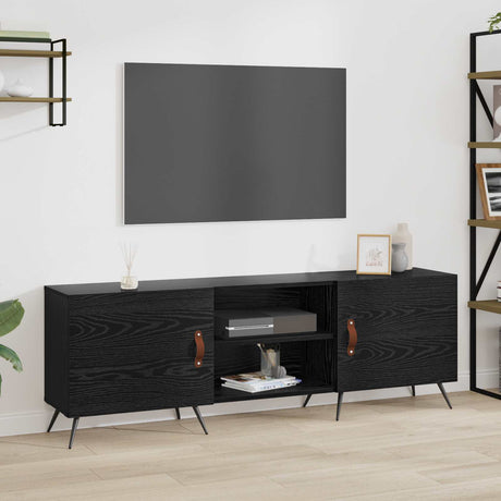 Vidaxl tv-kast 150 x 30 x 50 cm zwart eiken bewerkt hout