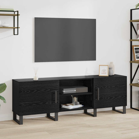 Vidaxl tv-kast 150 x 30 x 50 cm zwart eiken bewerkt hout