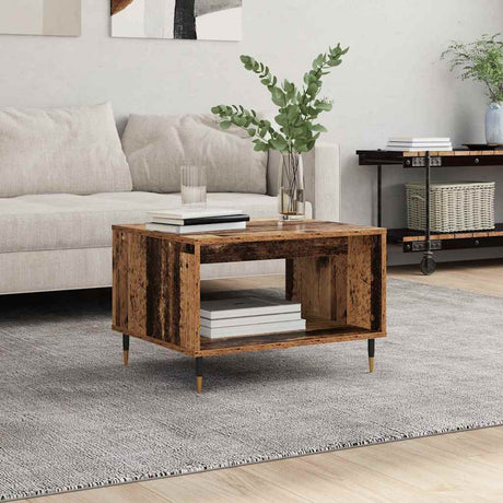Vidaxl salontafel oud hout 60 x 50 x 40 cm bewerkt hout