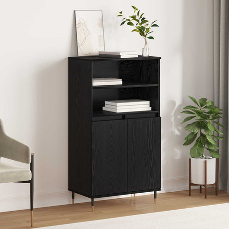 Vidaxl highboard zwart 60 x 36 x 110 cm bewerkt hout