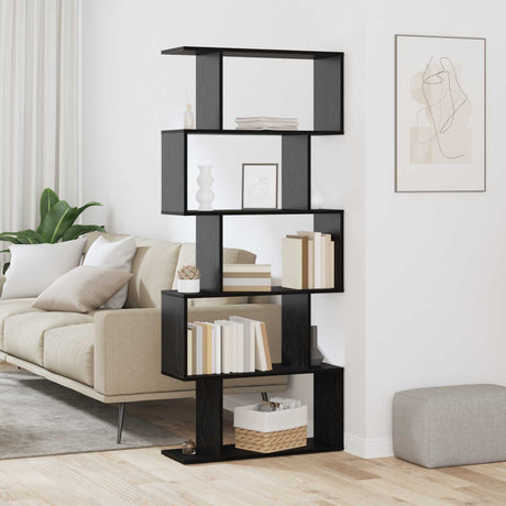 Vidaxl boekenkast 5-laags 70 x 24 x 161 cm bewerkt hout zwart eiken
