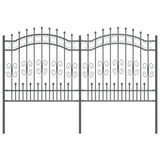 Vidaxl tuinhek grijs 240 x 166 cm poedergecoat staal