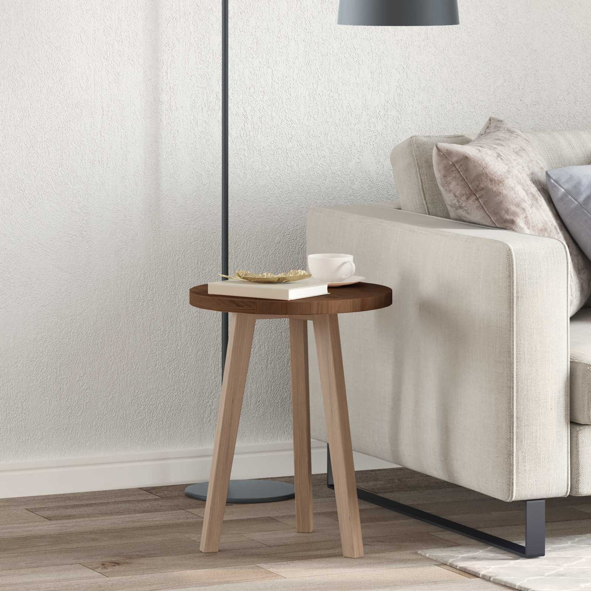 Vidaxl tafelblad ø 50 x 2,5 cm rond massief eikenhout donkerbruin