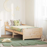 Vidaxl bedframe met hoofdeinde bruin 80 x 200 cm bewerkt hout