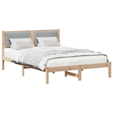Vidaxl bedframe lichtgrijs 160 x 200 cm massief grenenhout