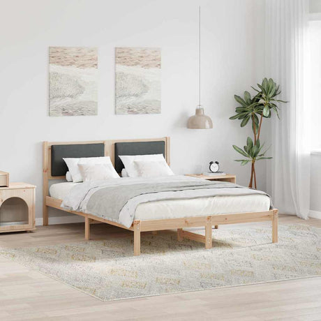 Vidaxl bedframe donkergrijs 160 x 200 cm massief grenenhout