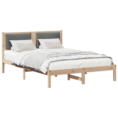 Vidaxl bedframe donkergrijs 140 x 200 cm massief grenenhout