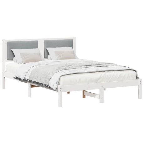 Vidaxl bedframe lichtgrijs 140 x 200 cm massief grenenhout