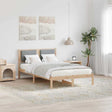 Vidaxl bedframe lichtgrijs 120 x 200 cm massief grenenhout