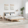 Vidaxl bedframe lichtgrijs 140 x 190 cm massief grenenhout