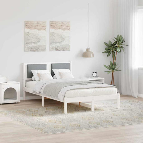 Vidaxl bedframe lichtgrijs 120 x 190 cm massief grenenhout