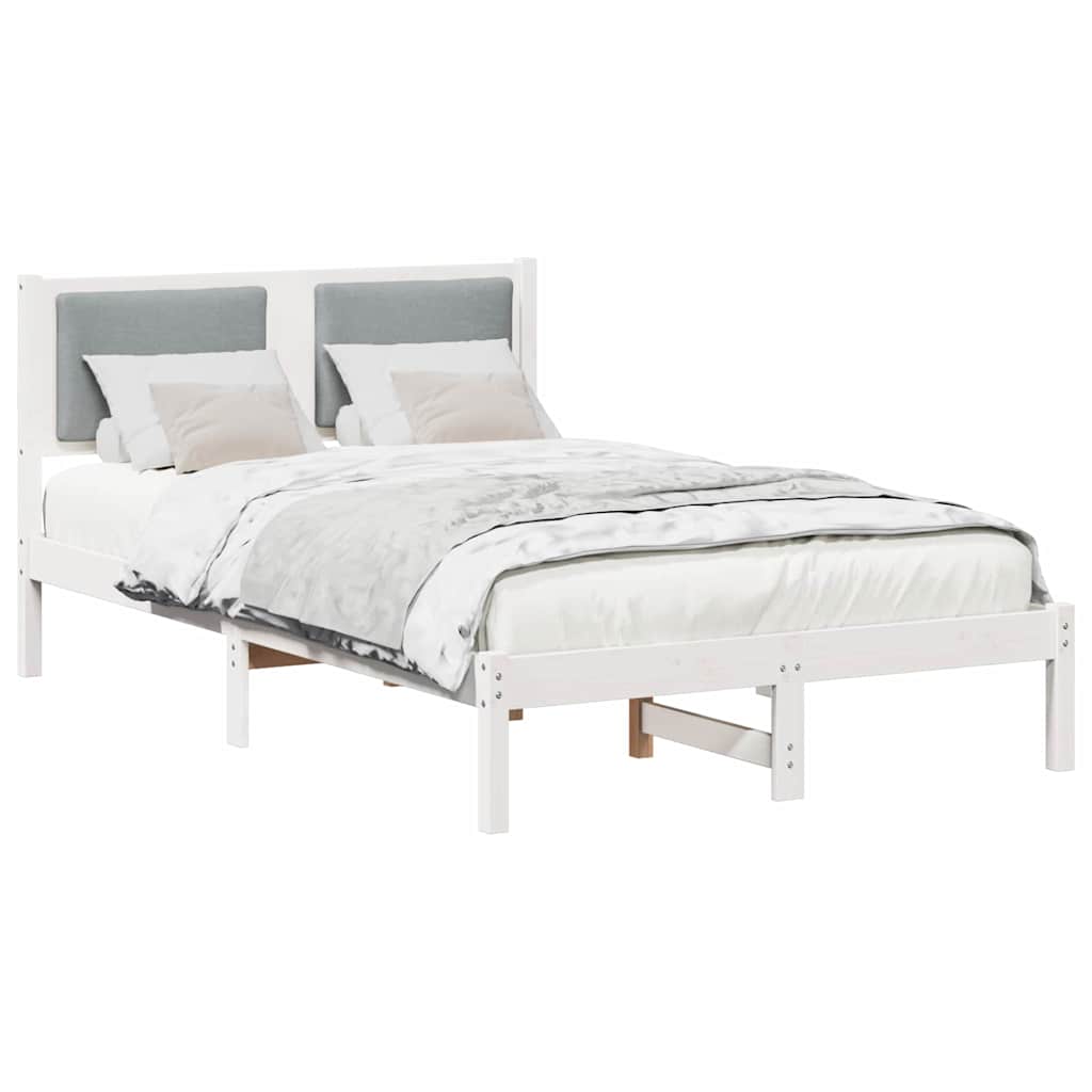 Vidaxl bedframe lichtgrijs 120 x 190 cm massief grenenhout